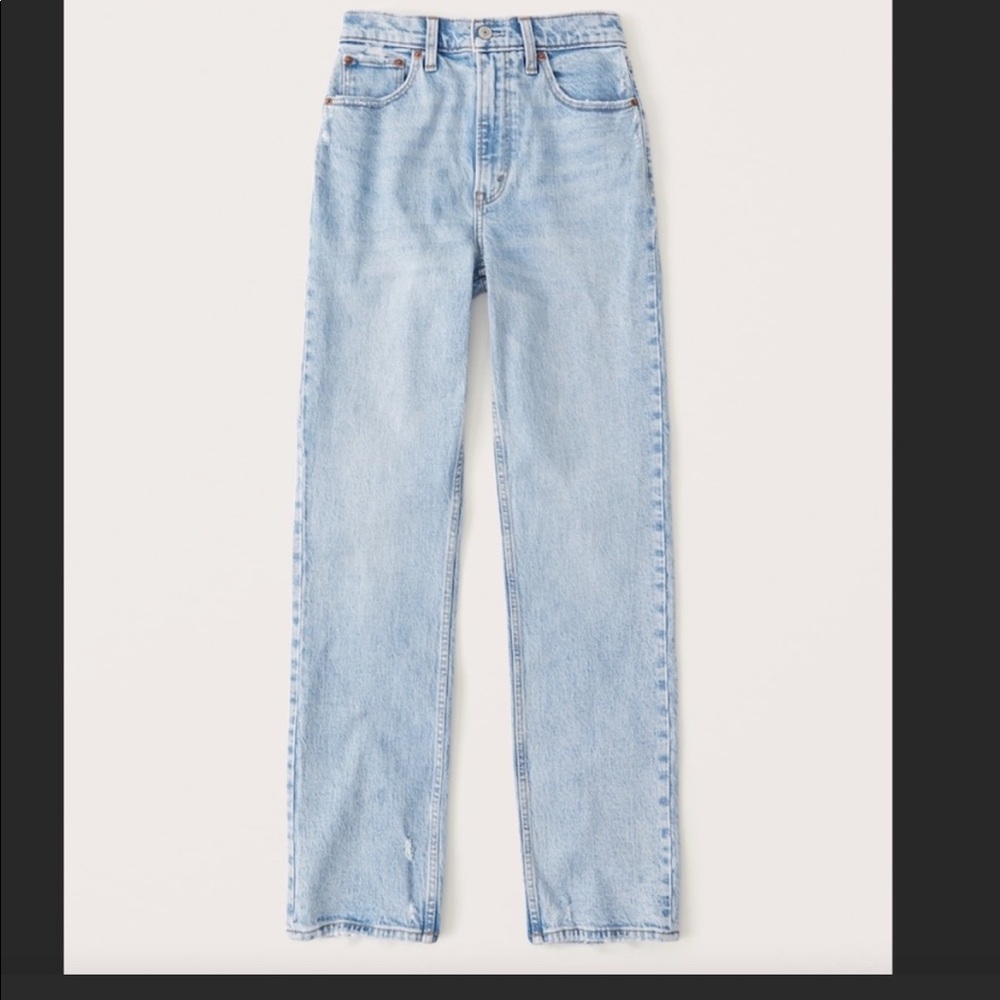 Abercrombie 90s ultra high rise straight jeans